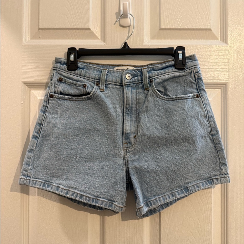 Abercrombie & Fitch The 4” Mom Short High-Rise Denim Shorts